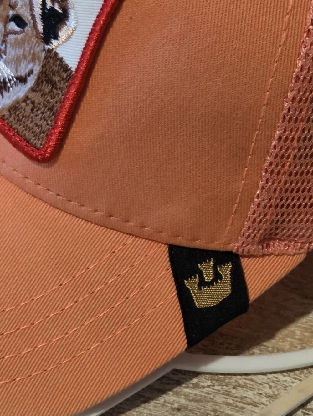 Goorin Brothers Strong Queen Lion Snapback Trucker Hat - Peach Orange - OSFA